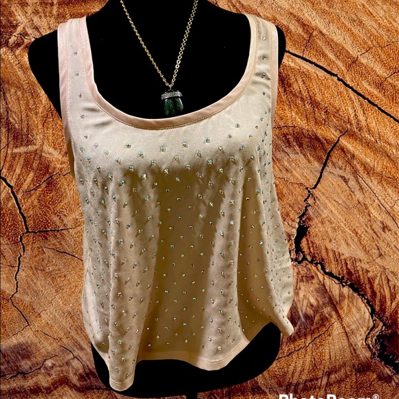 Express Sexy Sparkle Crop Top (Rhinestones) - Picture 1 of 4